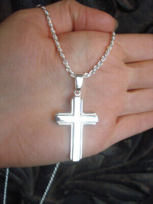 Large Cross Pendant Black with Bead Sterling Silver Mens, Pendant Only Large Cross Pendant Black with Bead Sterling Silver Mens, Pendant Only