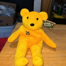 Vintage 1998 MLB Salvino's Bamm Beanos 9" Beanie Plush Bear 25 Jim Edmonds