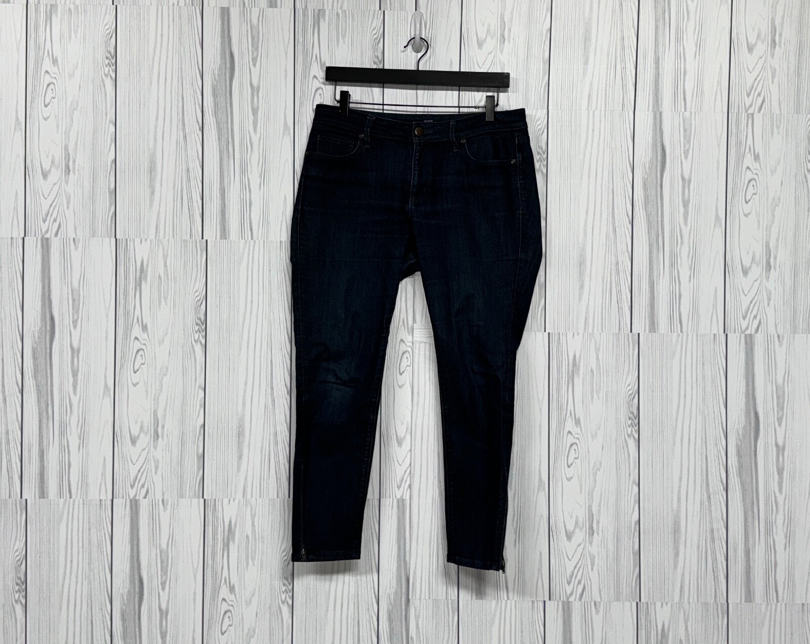 Ann Taylor LOFT jeans womens size 6 curvy skinny ankle blue dark wash stretch