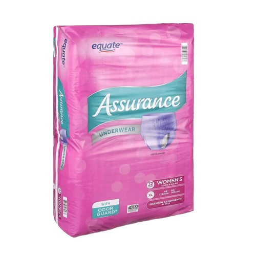 Equate Assurance Incontinence & Postpartum Underwear for Women, Maximum Absorben