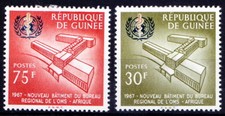 Guinea, Republic 1967 Mint Fine Hinged 2v, W.H.O. Buildings 