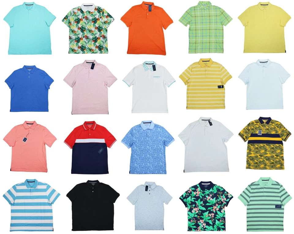 Camisa polo Club Room manga corta escote con cuello para hombre nueva con etiquetas - Elige estilo/talla