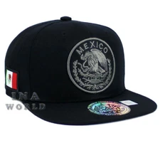 MEXICAN Hat MEXICO Federal Logo State Embroidery Snapback Flat Bill Baseball Cap