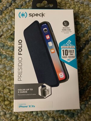 Speck Presidio Custodia Folio + Schermo Privacy & Slot Scheda per IPHONE X & XS