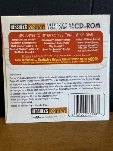 Vintage JumpStart NASCAR Racing 2 CD-ROM - Hershey's Promo - Windows 95 Era Game - Picture 2 of 2