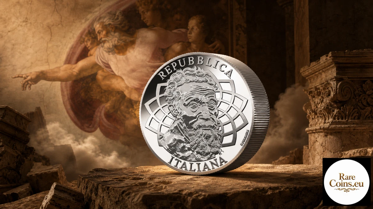 2x Italien 1 kg Silber 25 Euro Michelangelo 2025 + Colosseom 2026 BU limitiert