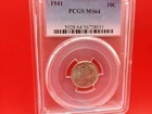 1941 Mercury Dime PCGS MS64