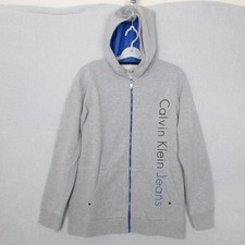 Calvin Klein Hoodie Boys XL 18/20 Full Zip Sweatshirt Casual Jacket Pullover