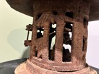 Cast Iron  Garden Lantern   Vintage         Japanese Bird and Bamboo Pagoda — photo 3