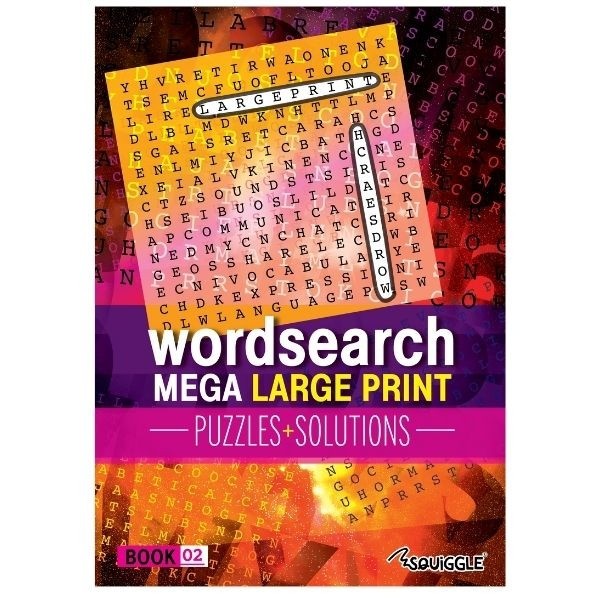 Mega Large A4 Word Search Book 2  - Easy & Medium Activity Puzzles