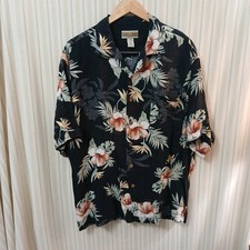 Original Island Sport Mens Tropical Button Up Short Sleeve Shirt sz L