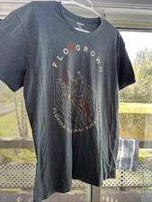 Flo Grown Florida Traditional Surf Style Short Sleeve T-shirt Blue Size Large
