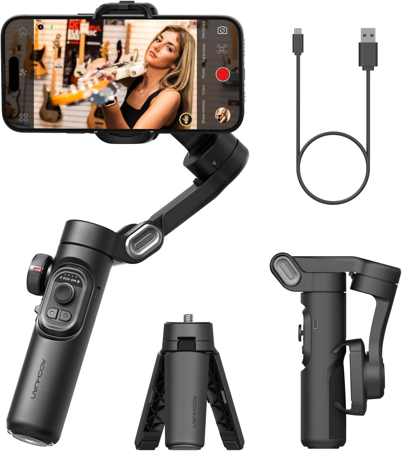 Stabilizzatore Gimbal Del Telefono 3-Axis Smartphone Gimbal Pieghevole per Iphon