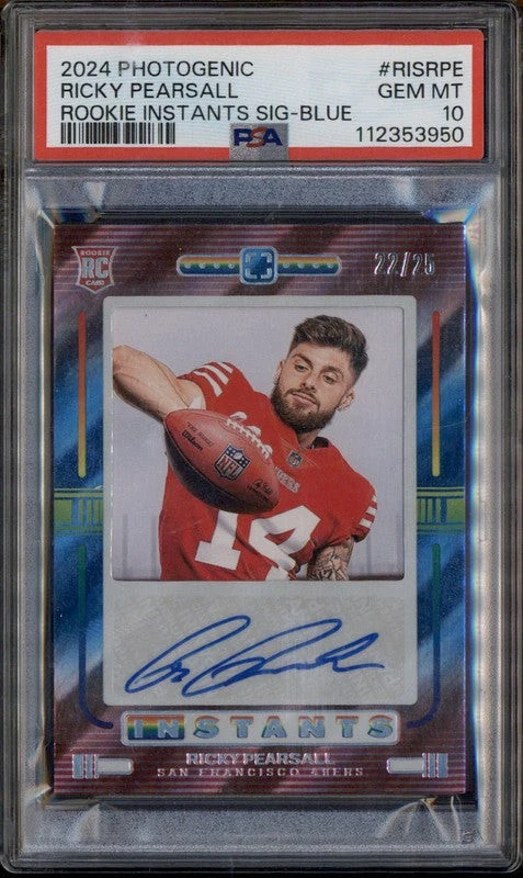 Ricky Pearsall Panini Photogenic Rookie Instants Signatures #RISRPE Blue