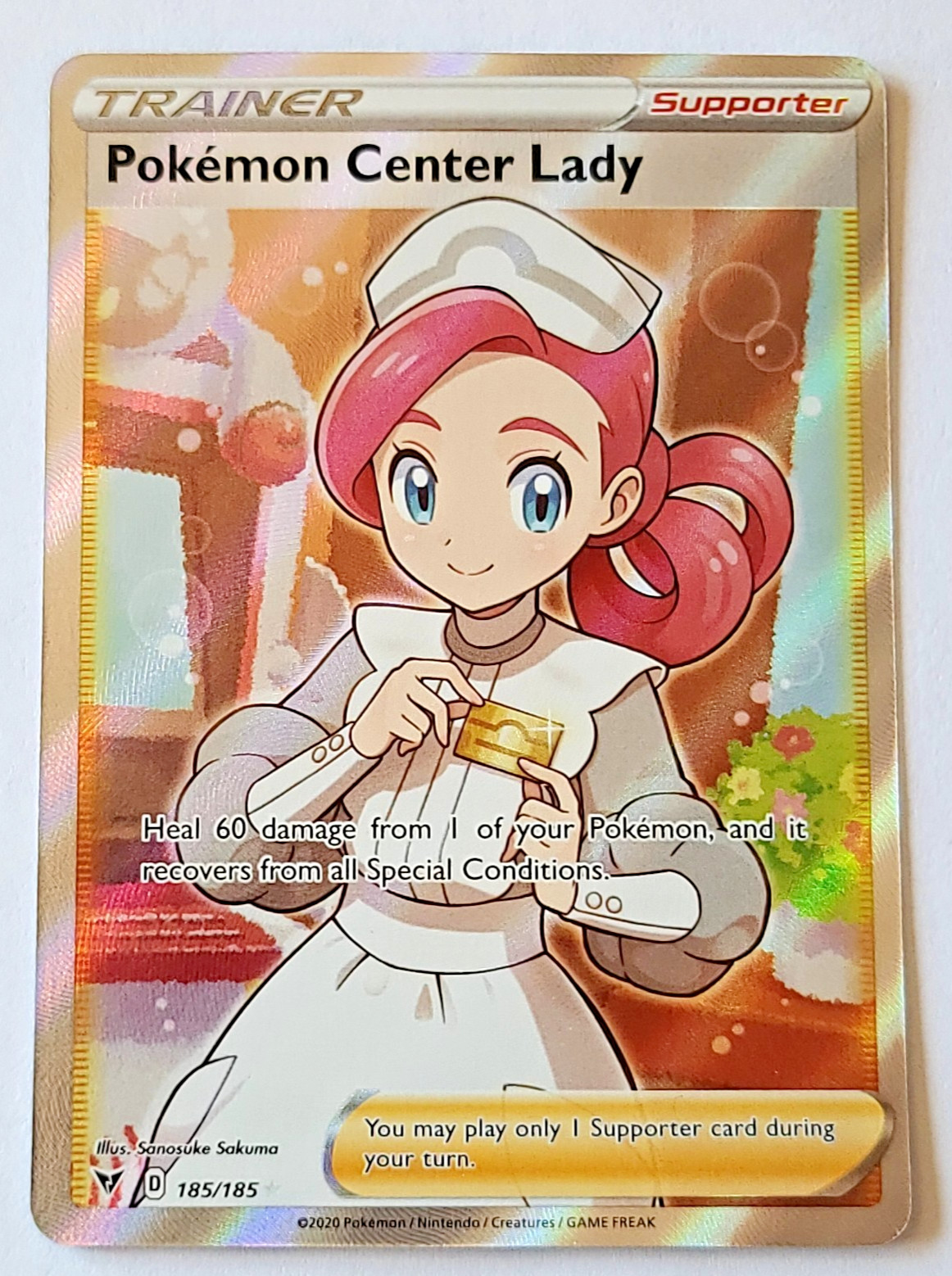 Pokemon TCG: Pokemon Center Lady Vivid Voltage #185/185 Full Art MINT