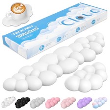 Cloud Keyboard Wrist Rest Set, Cloud Wrist Rest with Non-Slip Base, PU Leathe...