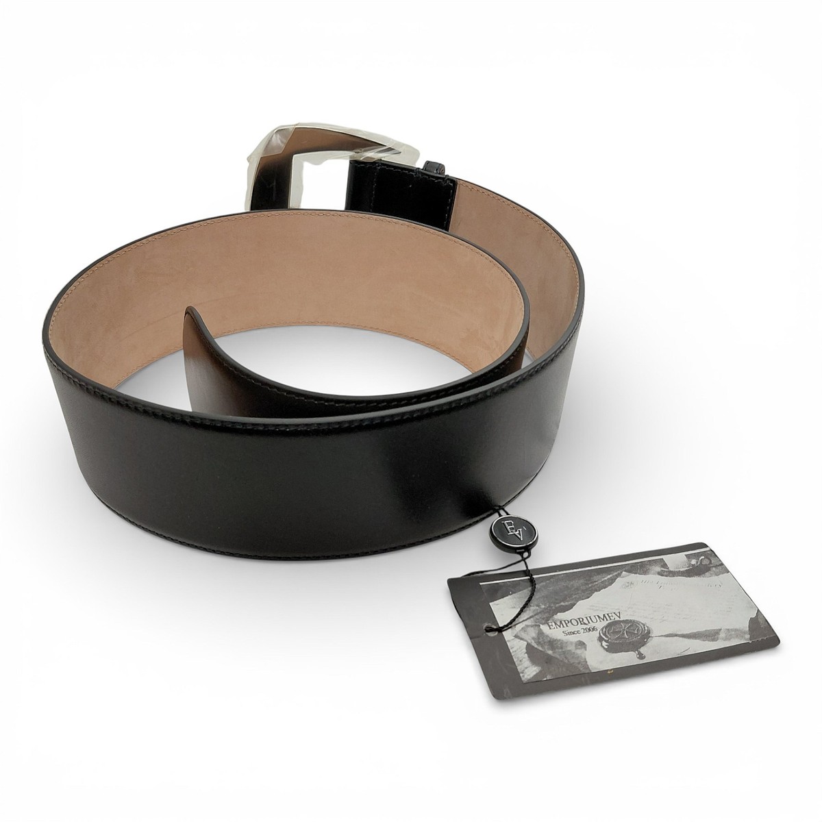 Alexander McQueen Unisex Black Geometric Buckle Leather High  display picture 1
