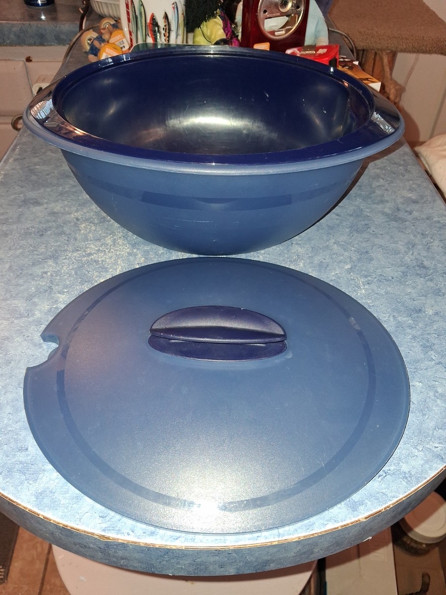 Tupperware 3pc Microwave Dark Blue Insulated Heat and Serve Store