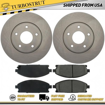 Detroit Axle 4pc Plain Disc Brake Rotors – 2004-2017 Nissan Quest 3.5L, Front & Rear