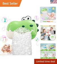 Baby Bath Toys, Rechargeable Dinosaur Bath Bubble Machine with Music, Bathtim...