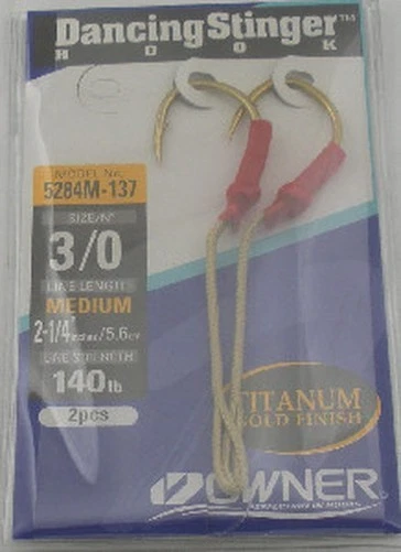 Owner 5284M-137 #3/0 Tanzen Stinger Jig Haken Befestigung 2Ct - Bild 2 von 3