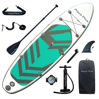 Aqua Plus 6inches Thick Inflatable SUP for All Skill Levels Stand Up Paddle B...