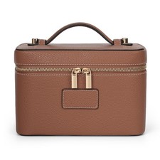 Makeup Bag Vanity Case for Women Leather Cosmetic Bag Travel Toiletry Bags Po