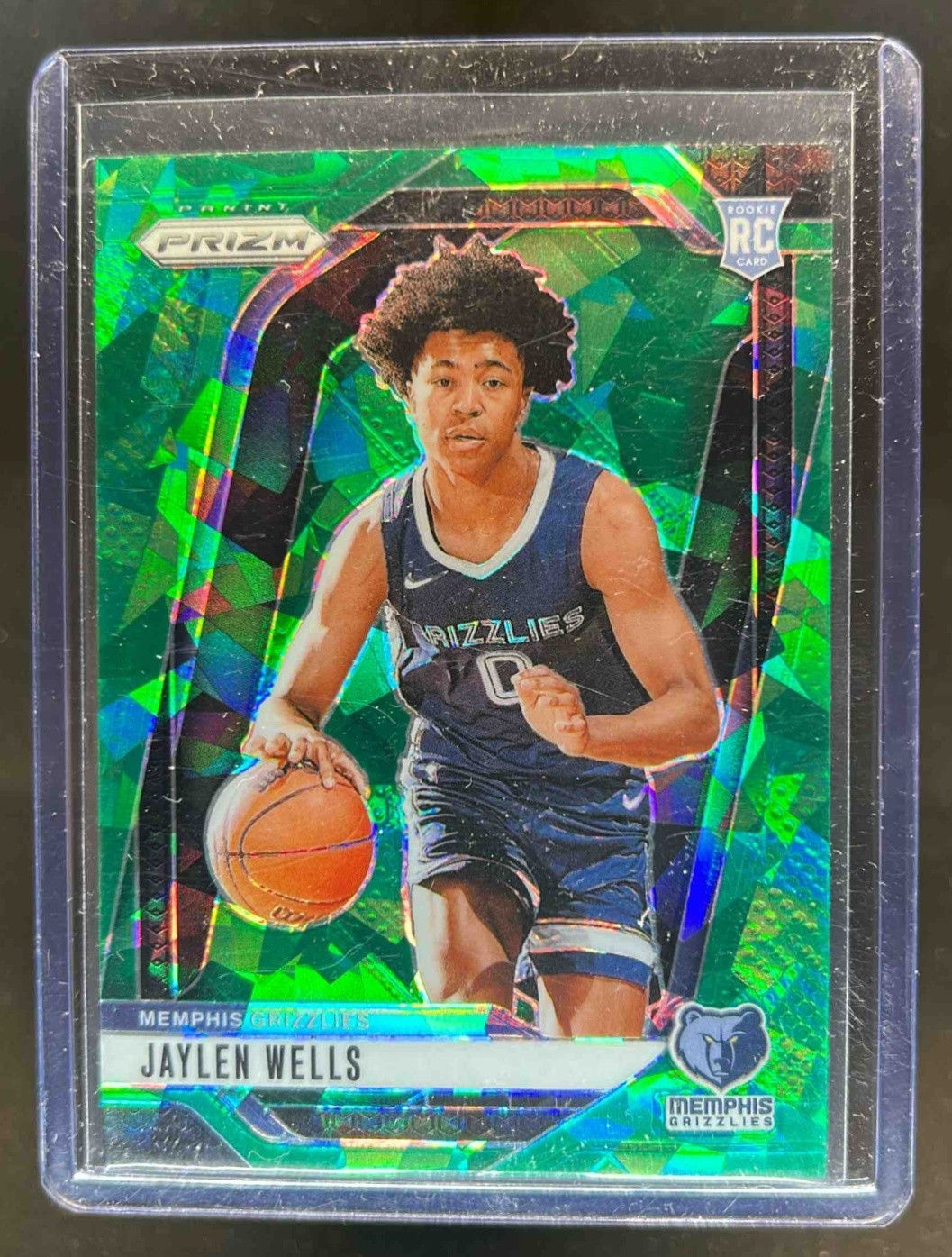 2024-25 Prizm Jaylen Wells RC Green Ice Rookie #239 Grizzlies