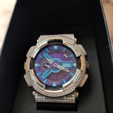 Casio G-Shock GA-110HC-1 Custom Zirconia Bezel Used Box Included