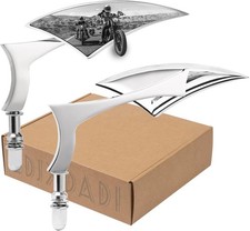 Motorcycle Rear View Mirrors 1 Pair Side Mirrors for Model 1982-2023 Chrome