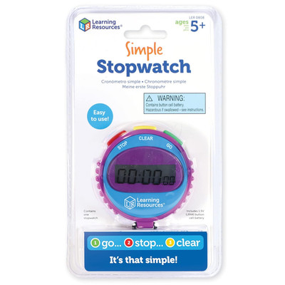 Learning Resources Simple 3 Button Stopwatch, Supports Science Investigations, T