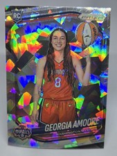 Georgia Amoore 2025 Panini Prizm WNBA #140 Variation RC Cracked Ice Mystics