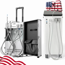 Dental Portable Mobile Delivery Unit Air Compressor /Electric Suction Machine