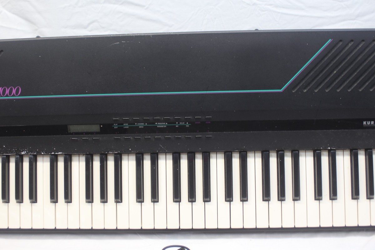 Rare KURZWEIL K1000 Keyboard Synthesizer tested good 76 key 1980s