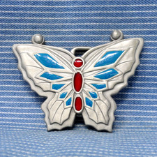 Butterfly Belt Buckle Hippie Southwestern Western Boho Cowgirl Vtg 90s .CPA809