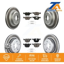 [Front+Rear] Coated Disc Brake Rotors And Ceramic Pads Kit For 2004-2010 BMW X3