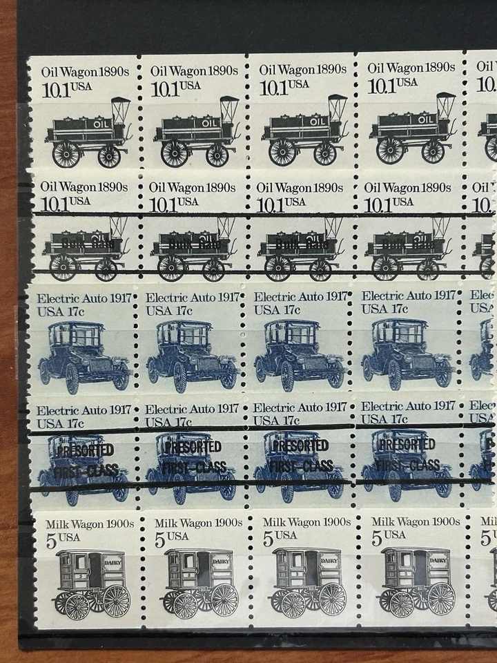 UNITED STATES 1981 -1995: Ten Diff. Transportation Series MNH - Coil Strip Of 5. - Image 2 of 3