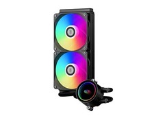 PCCOOLER CPS DA240 ARGB AIO CPU Liquid Cooler, 240mm Radiator, 260W TDP,
