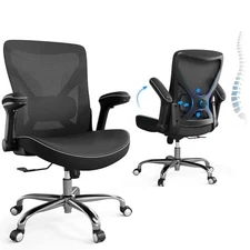Ergonomic Office Chair-Computer PU Leather X-Shaped Desk Chair-Gaming Black
