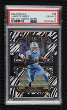 2023 Panini Select Concourse Zebra Prizm Die-Cut Jahmyr Gibbs PSA 10 GEM MT 1q7