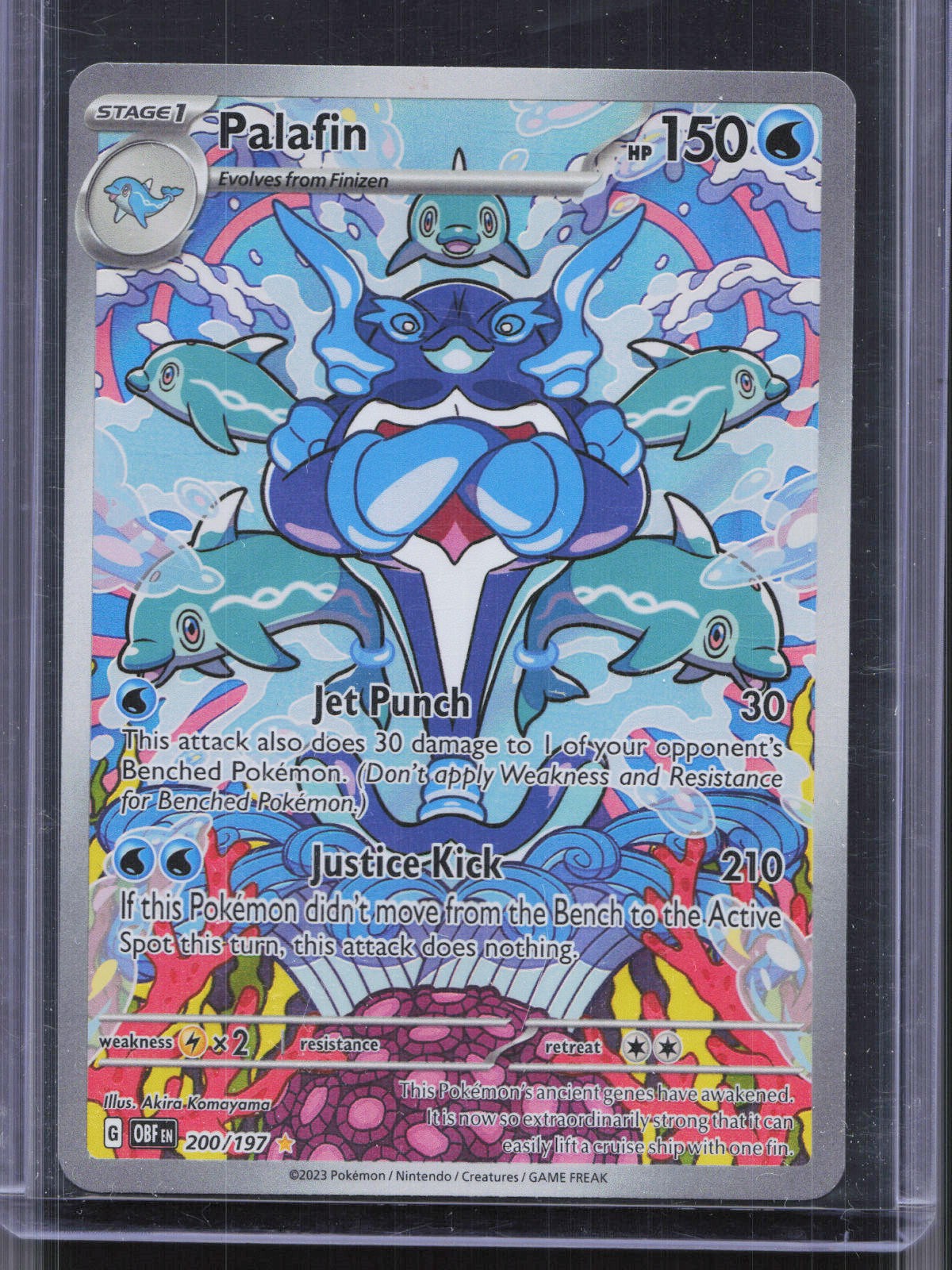 Palafin - Illustration Rare SV03: Obsidian Flames 200/197 NM