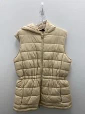 Swiss Tech Size L Beige Hooded Puffer Ladies Vest