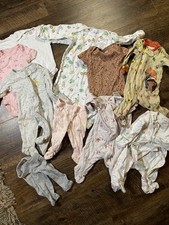 Newborn Baby Girl Sleeper/ Romper Pants Clothes Lot of 20 Pieces Mostly Carter