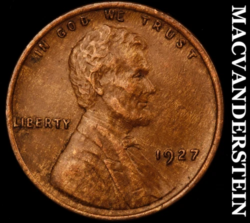 1927 Lincoln Wheat Cent - Scarce  Extra Fine  Better Date  No Reserve  #i856