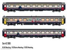 Ls Models Ls 42300 Jeu de Voitures Passagers Memling 3 Pièces Sncb Ep.v Ho 1:87