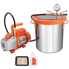 Uimoso 150W Vakuumpumpe mit 19L Vakuumkammer Unterdruckpumpe Vacuum Pump Kit