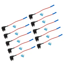 10Set Car Add-a-circuit Fuse TAP Adapter 15A Standard ATO ATC Blade Fuse Kit top
