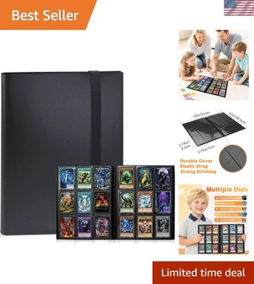 Trading Card Binder 9 Pocket, 360 Card Waterproof Folder with Side Loading Sl...
