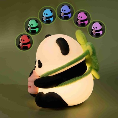 Sitting Panda Pat Light Cute Ornament High-value Bedroom Ambient Light OYKY