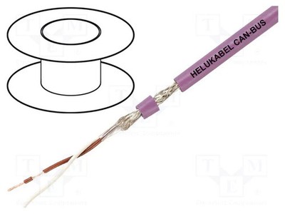 Fehlen PVC violett 2x2x0,5mm2 250V Cu CAN bus Line Leitungen